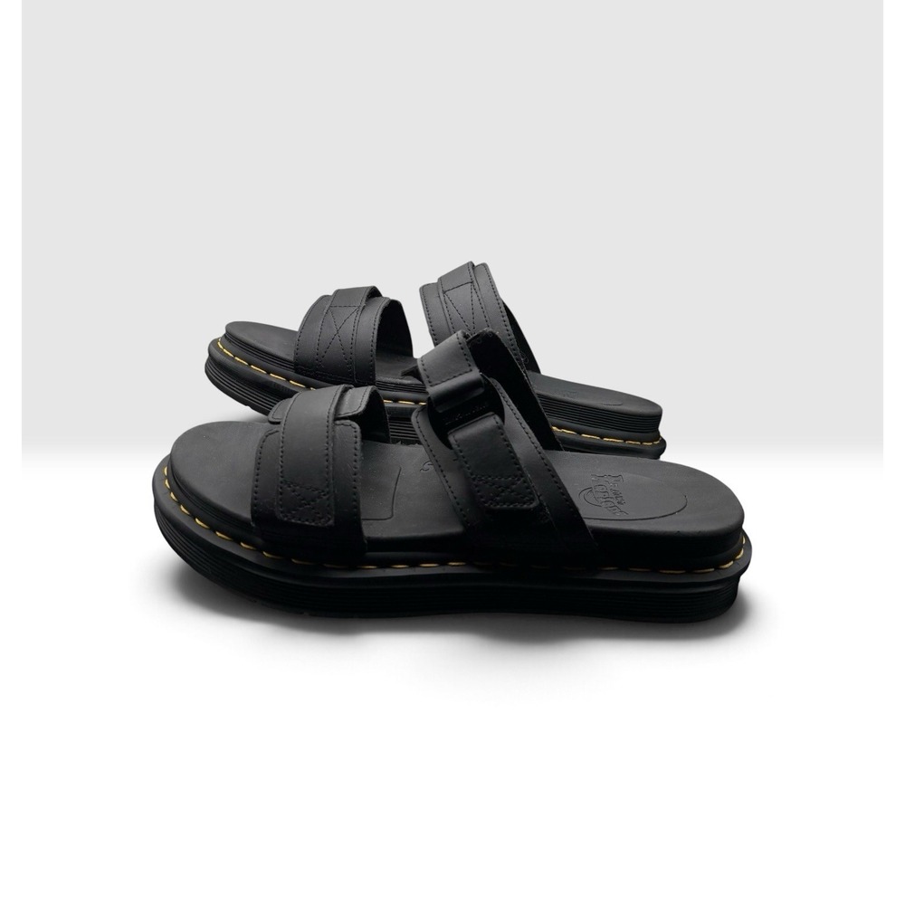 Dr. Martens Men's Chilton Leather Slide Sandals Size 12 Black Hydro -2289